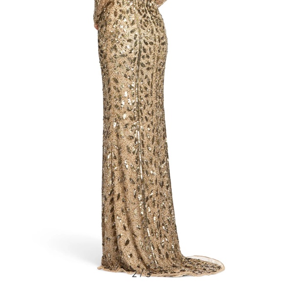 Max Duggal Gold Dress - Picture 2 of 3